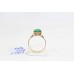 Ring Gold Yellow Malachite 18kt Size 15 Gemstone Green Women's Handmade A748
